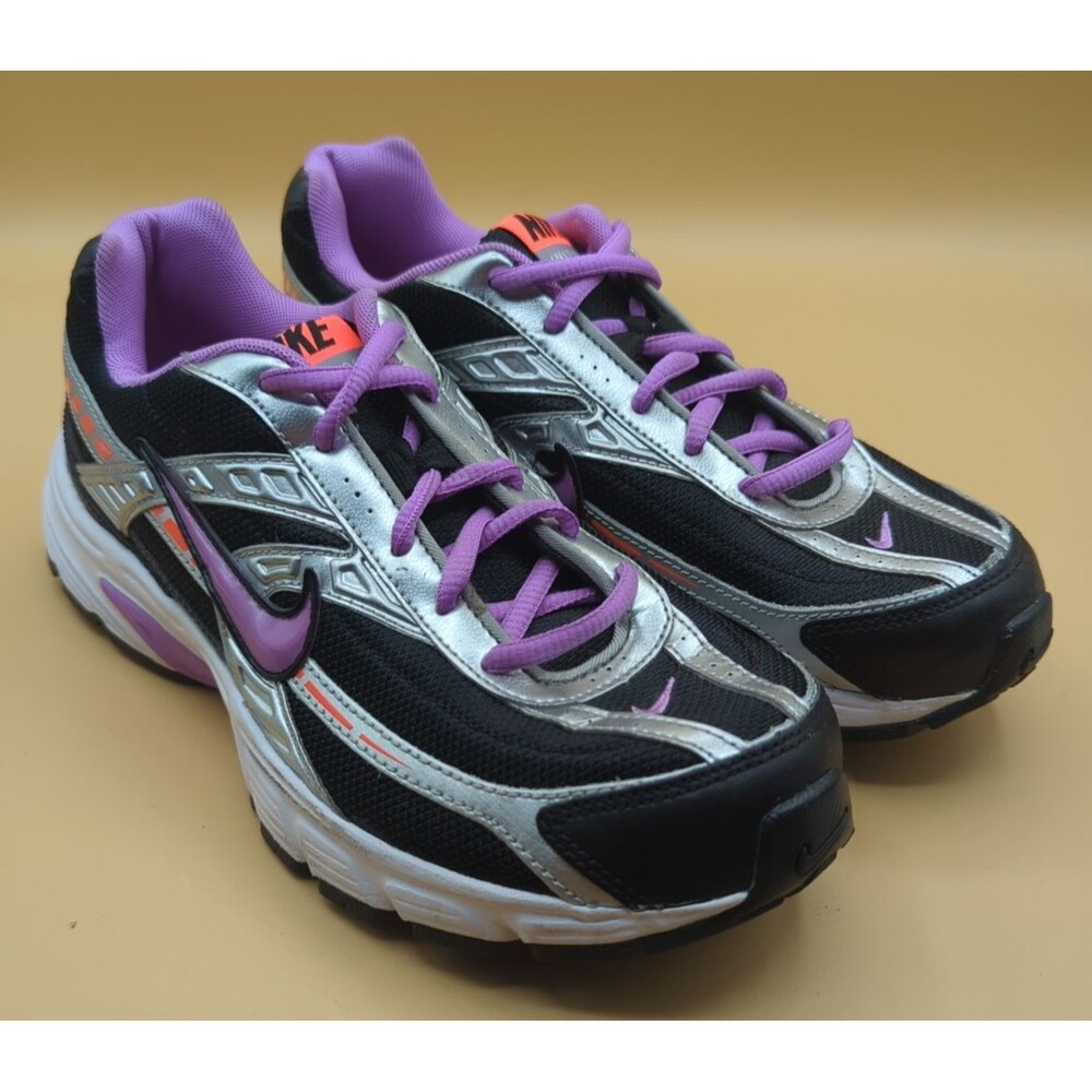 Nike Womens Initiator Sneakers Black Atomic Purple Sz 8.5 Metallic Accents Retro